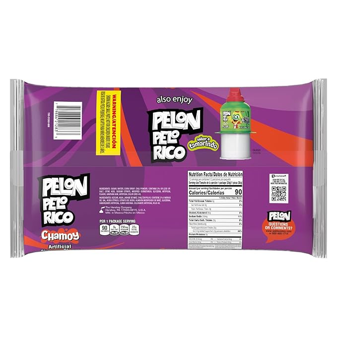 Mitoteland — Pelón Pelo Rico Chamoy candy — Sweet, sour, and mildly spicy tamarind squeeze candy. Available as 12-pack 360g box.