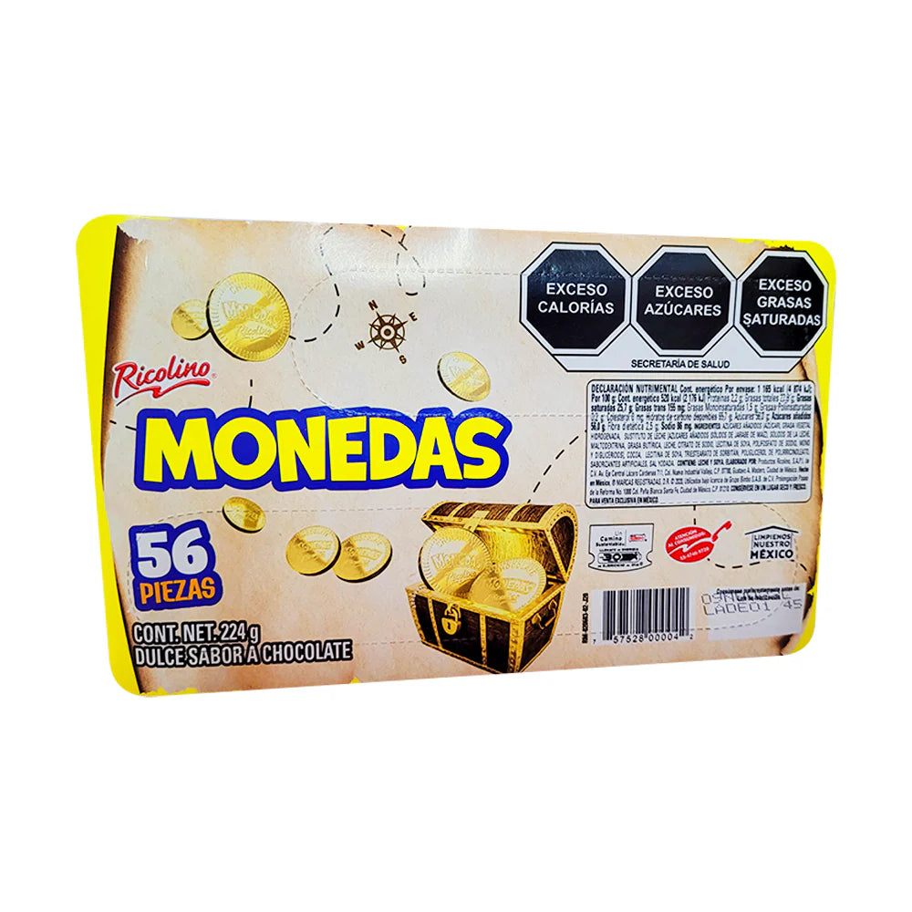 Mitoteland — Ricolino Chocolate Coin Monedas 56-Pack — Authentic Mexican chocolate flavour in convenient coin-shaped candies.