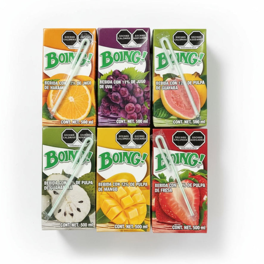 Mitoteland — Boing — sweet Mexican Mango, Grape, Orange or Peach juice. Fruity and classic refreshing.