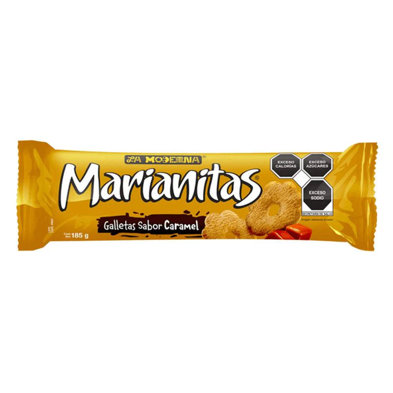 Mitoteland — Marianitas Cookies by La Moderna — Classic Mexican cookies Caramel flavour, perfect for snacks, lunchboxes, and sweet moments.