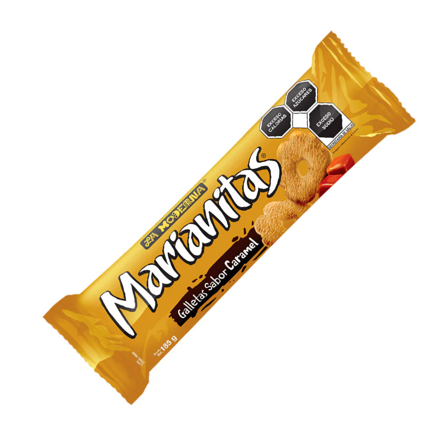 Mitoteland — Marianitas Cookies by La Moderna — Classic Mexican cookies Caramel flavour, perfect for snacks, lunchboxes, and sweet moments.
