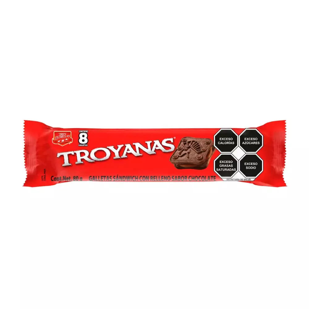 Mitoteland — Troyanas Chocolate Cookies Tres Estrellas — Soft Mexican chocolate sandwich cookies.