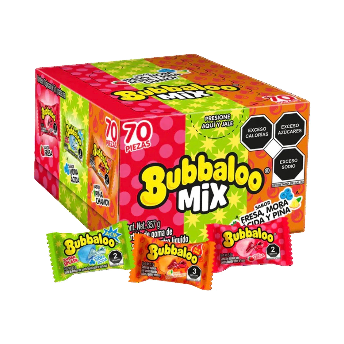 Mitoteland — Bubbaloo by Adams — Juicy, chewy, and filled with nostalgia. Try Strawberry, Sour Blueberry, or Chamoy Pineapple.