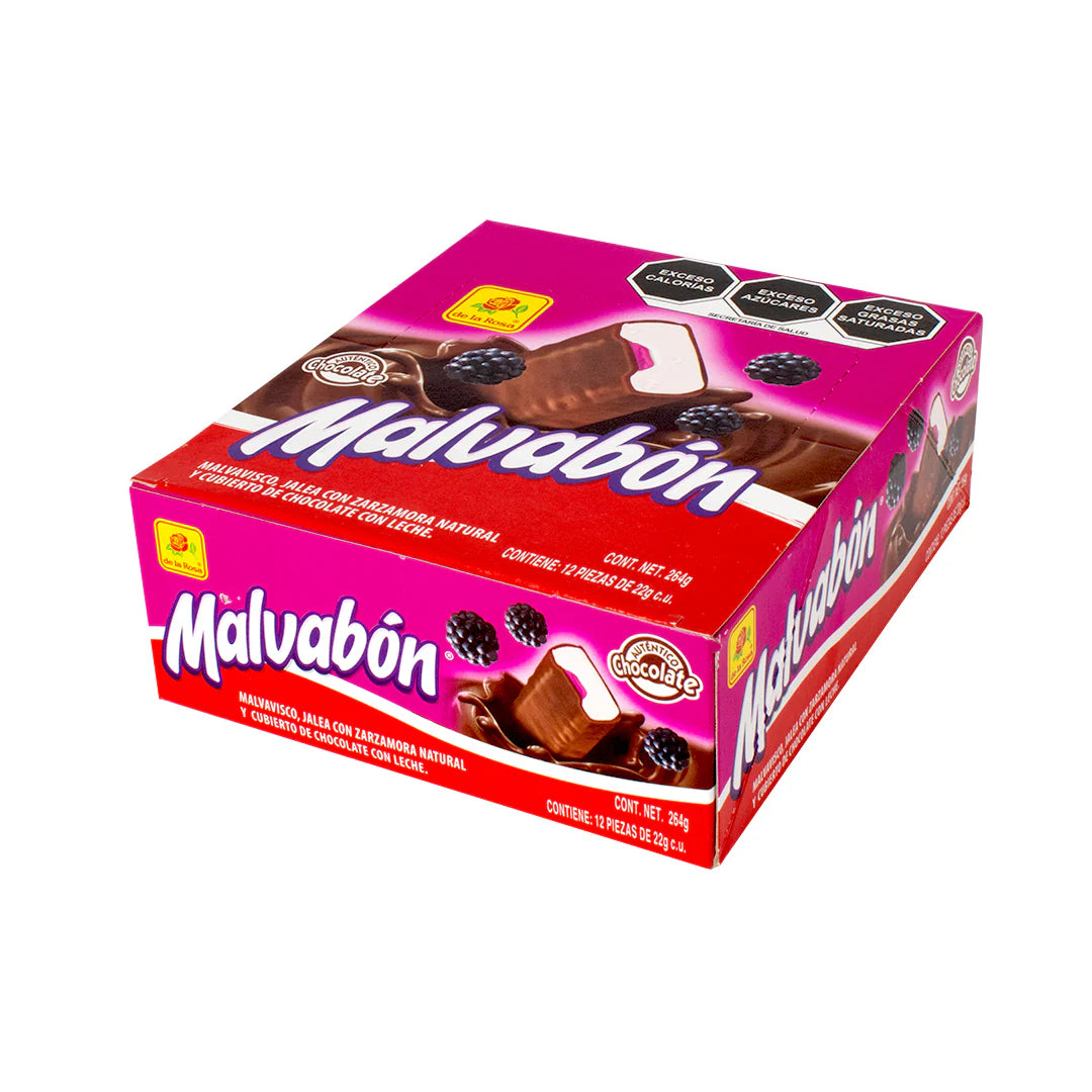 Mitoteland — De la Rosa Malvabón — Soft, fruity Mexican marshmallow treats in a convenient 12-pack. Choose from Strawberry, Blackberry, or Pineapple flavors.