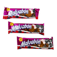 Mitoteland — De la Rosa Malvabon — Soft marshmallow, fruity jelly, and chocolate coating in one classic Mexican treat. Available in Strawberry, Blackberry, and Pineapple flavours.