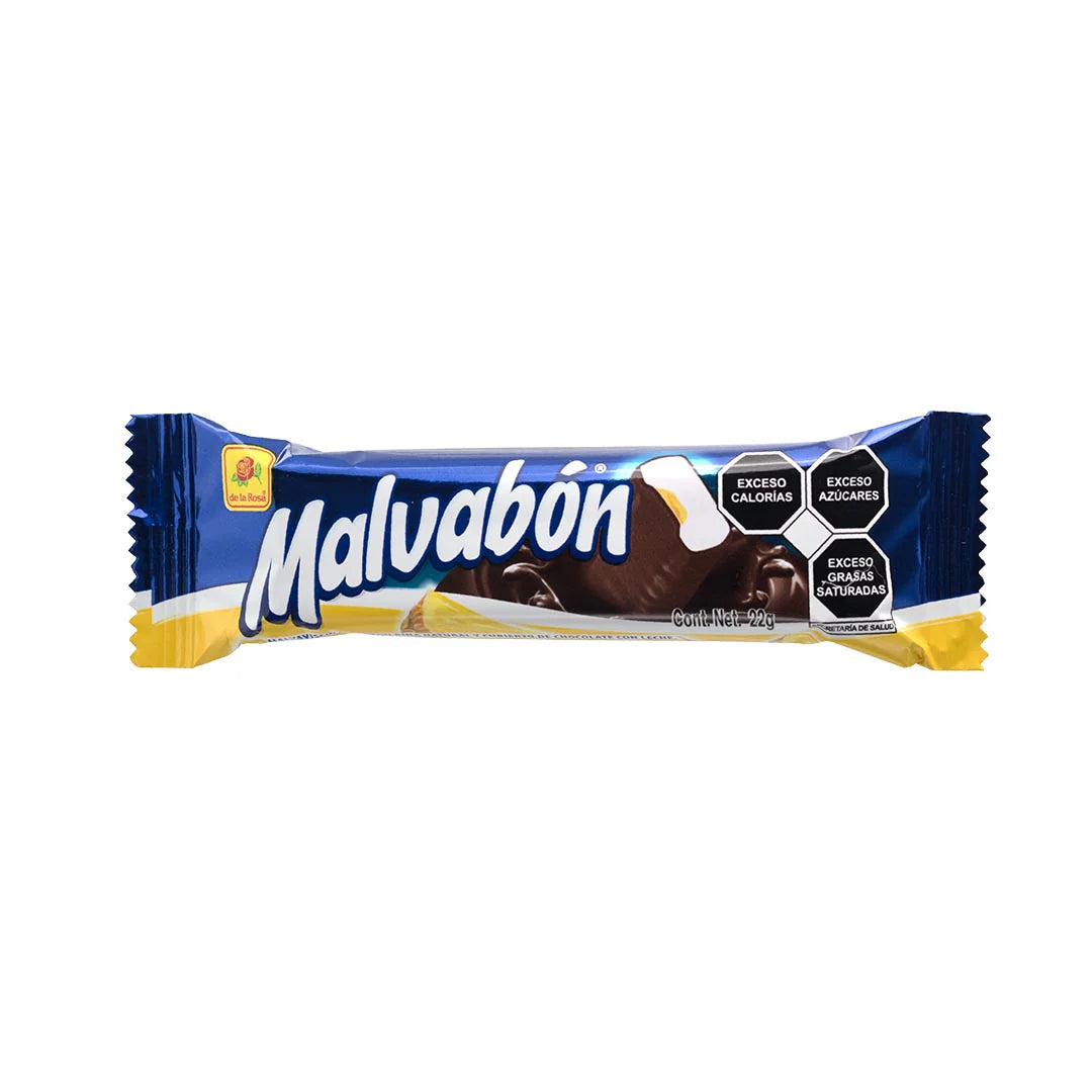 Mitoteland — De la Rosa Malvabon — Soft marshmallow, fruity jelly, and chocolate coating in one classic Mexican treat. Available in Strawberry, Blackberry, and Pineapple flavours.
