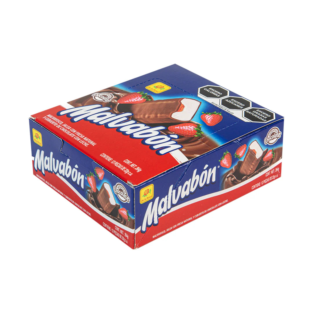 Mitoteland — De la Rosa Malvabón — Soft, fruity Mexican marshmallow treats in a convenient 12-pack. Choose from Strawberry, Blackberry, or Pineapple flavors.