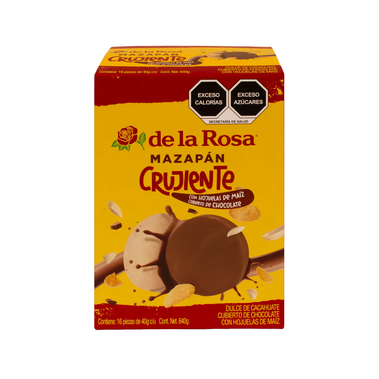 Mitoteland — Mazapán Crujiente 16-Pack Box — Crunchy corn flakes, creamy peanut, and chocolate coating. The iconic De la Rosa Mazapán, reimagined.