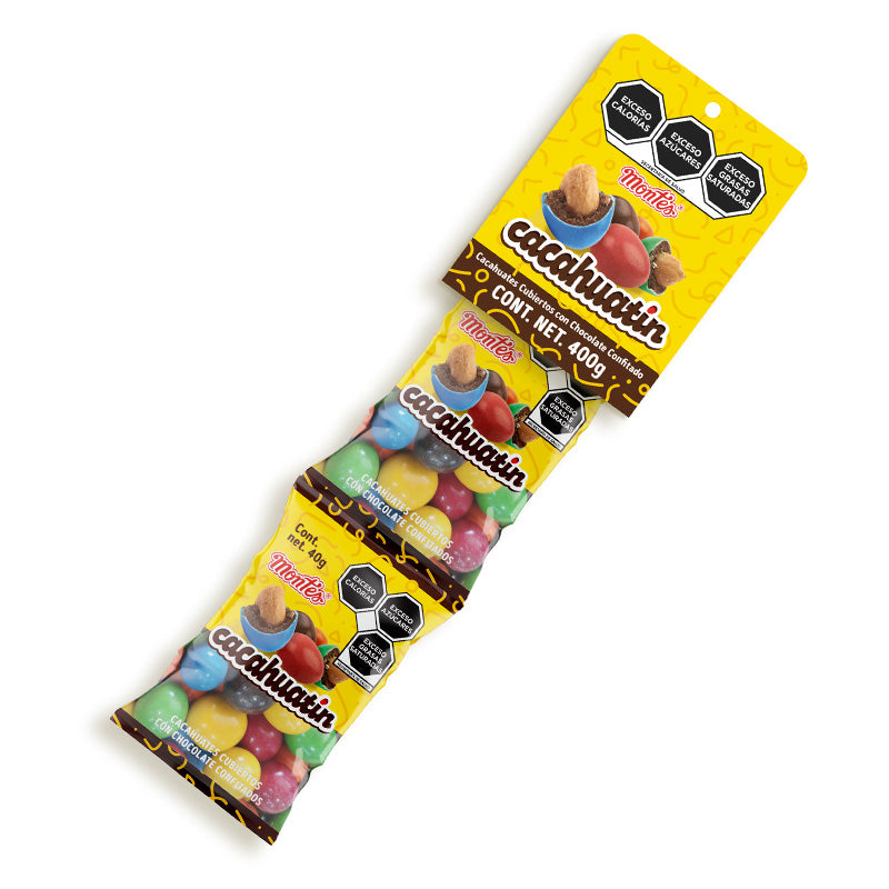 Mitoteland — Montes Cacahuatin 10-Pack — Crunchy, sweet, and nutty Mexican candied chocolate-coated peanuts.