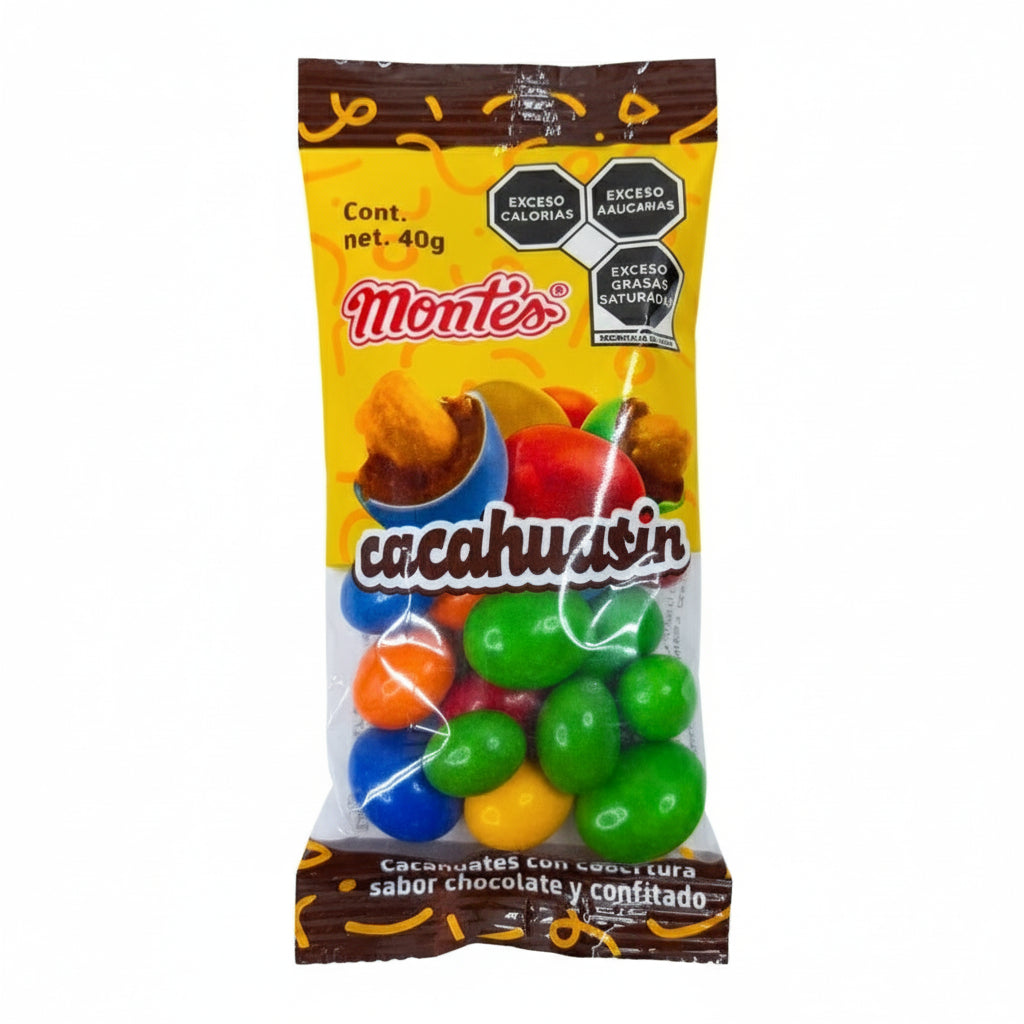 Mitoteland — Montes Cacahuatin — Crunchy, sweet, and nutty Mexican candied chocolate-coated peanuts.