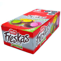Mitoteland — Freskas 9-Pack Box by Nestlé — Crunchy, chocolatey Mexican candies available in Juégatela and Love editions. Sweet, colorful, and full of nostalgia.