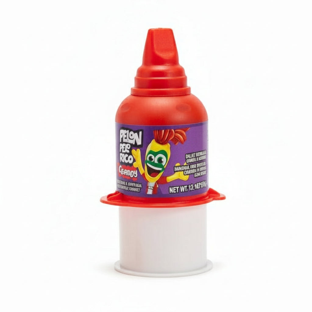 Mitoteland — Pelón Pelo Rico Chamoy candy — Sweet, sour, and mildly spicy tamarind squeeze candy. Available as 12-pack 360g box.