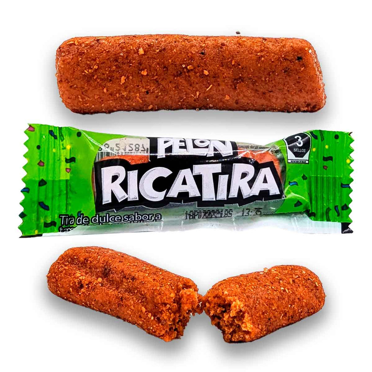 Mitoteland — Pelón Ricatira Fiesteros Bag — Tamarind enchilado candy strips by Pelón. Sweet, tangy, spicy fun in a 32-pack party bag.