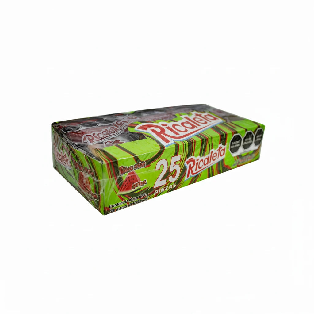 Mitoteland — Ricaleta Paleta Lollipop Box — Mexican lollipop in Watermelon flavour.